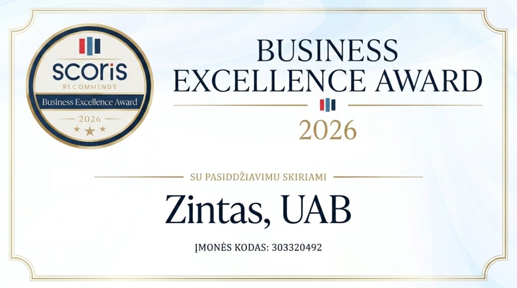 UAB Zintas - Best Business Excellence Award Winner